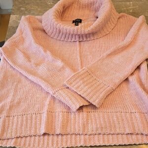Jones New York Soft Pink Cowl Neck Sweater